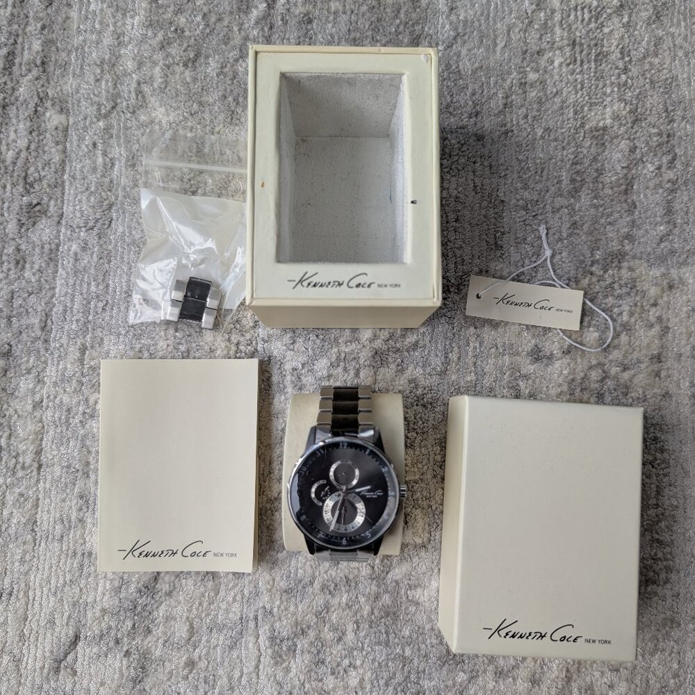 🔥 Kenneth Cole Dress Sport Analog Grey Dial Men's Watch IKC3784